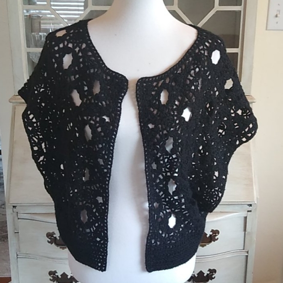 Lucky Brand Sweaters - Lucky Brand Crochet Shrug/Cardigan